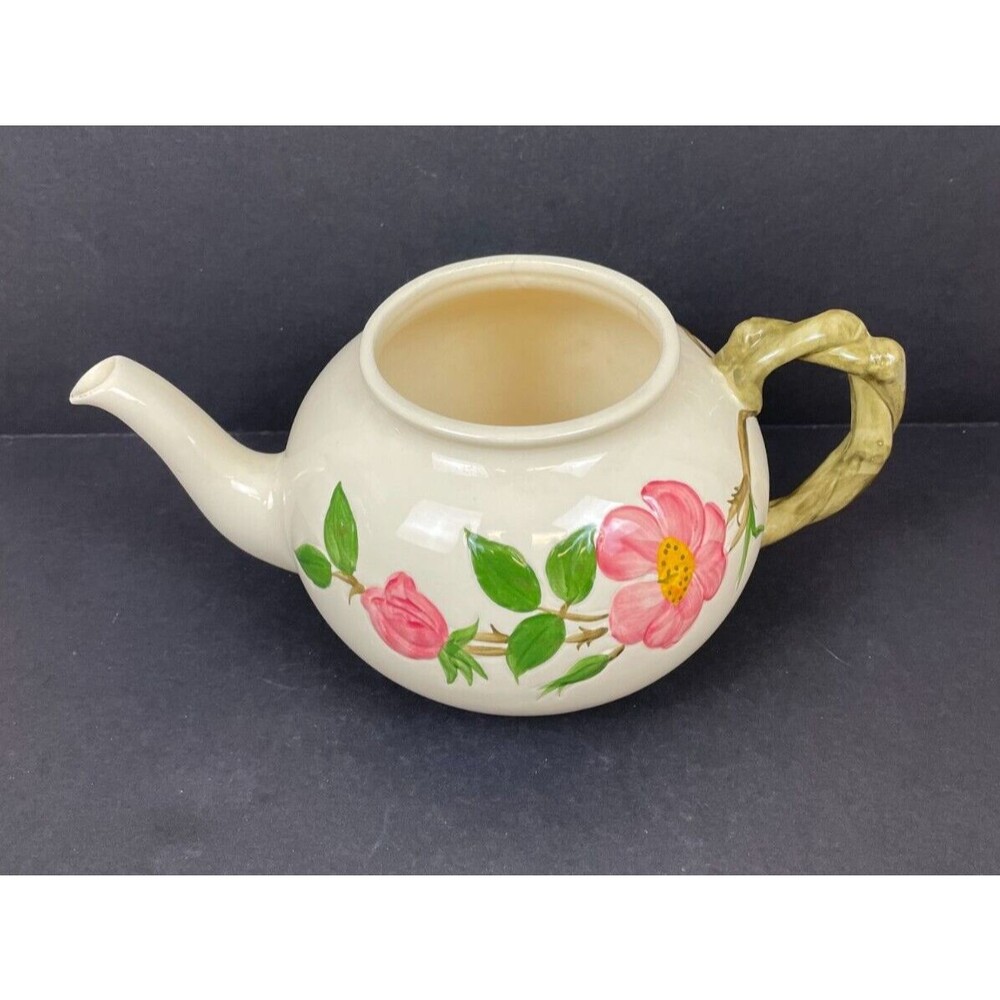 Vintage Franciscan Desert Rose teapot 1950's (no Lid) California USA Stamp READ